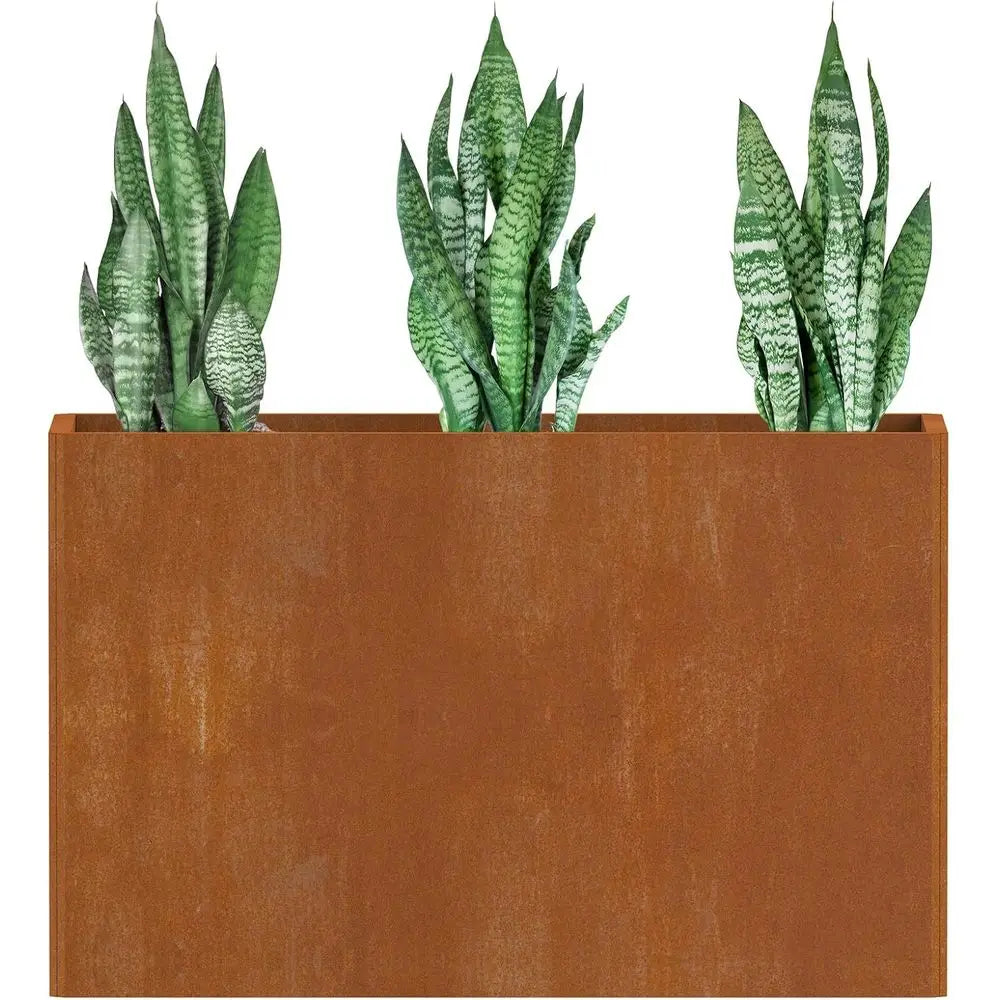 Corten Steel Planters Box Weather Resistant Garden Patio