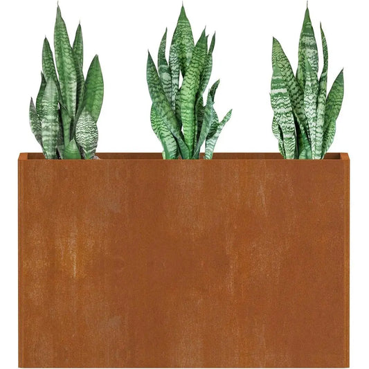 Corten Steel Planters Box Weather Resistant Garden Patio