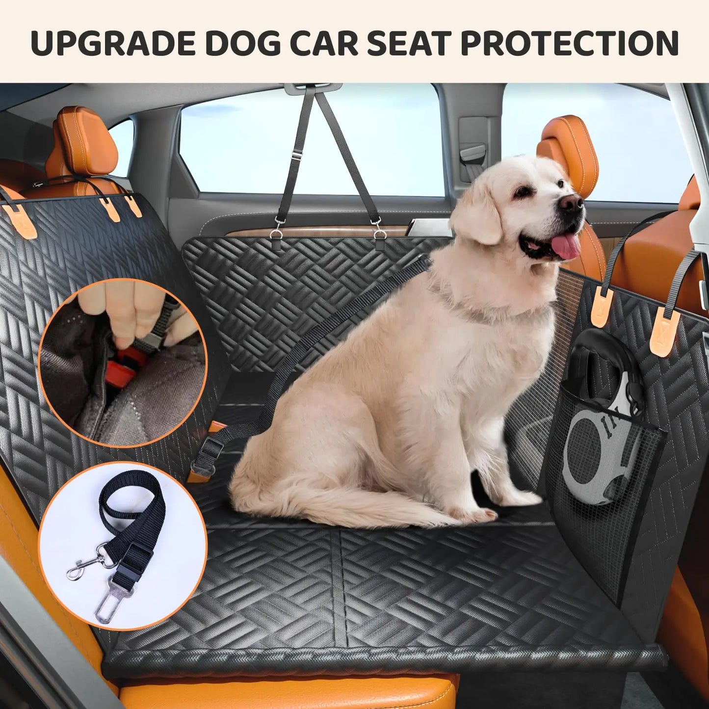 Rear Seat Dog Hammock And Extender For Cars And SUVs