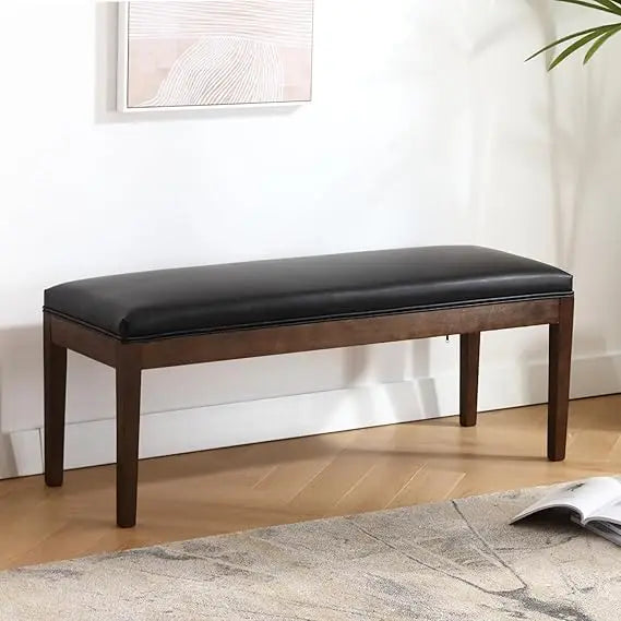 MKDK Upholstered Entryway Bench Farmhouse Style Living Room