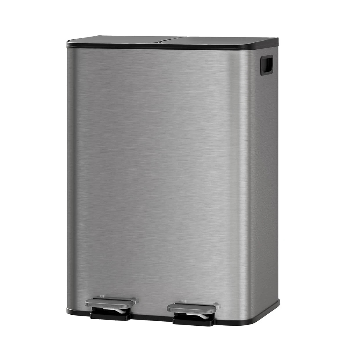 TWISTER Stainless Steel Dual Trash Can With Lid And Pedal