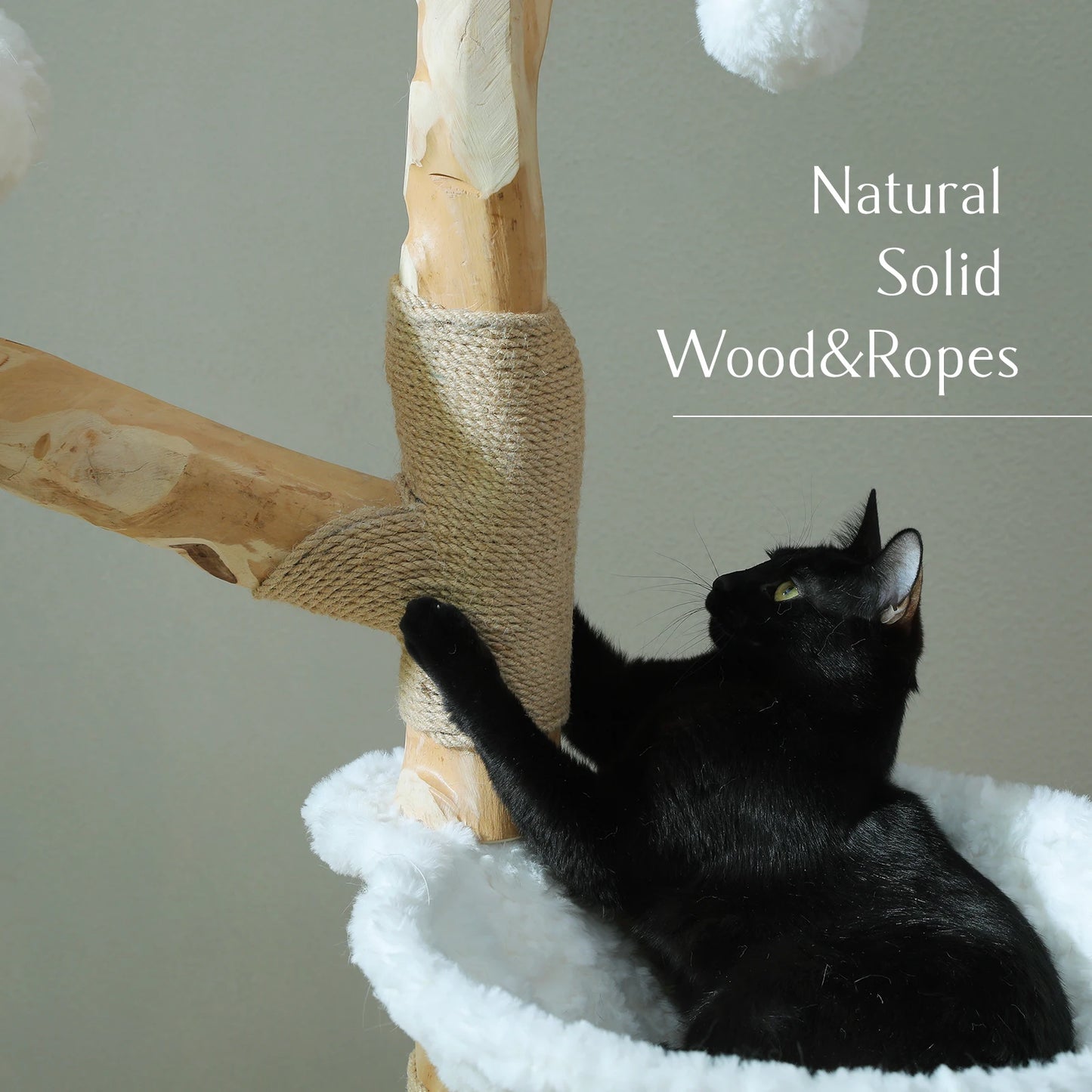 PAWZ Road Cat Tree Tower With Sisal Post And Wicker Bed Indoor