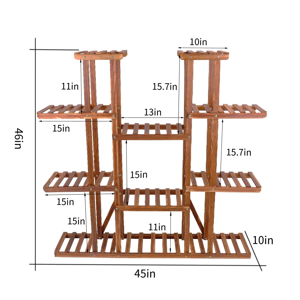 WisforFrame Wooden Plant Shelf Multi Tier Flower Pot Stand