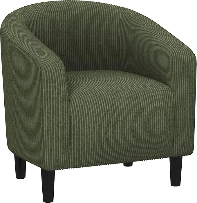 Boucle Barrel Chair With Sherpa Upholstery For Living Room