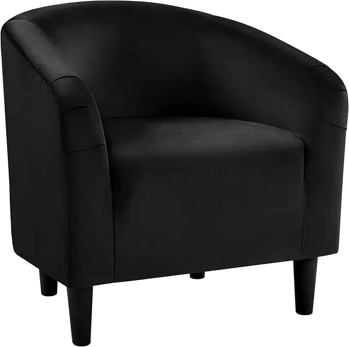 Boucle Barrel Chair With Sherpa Upholstery For Living Room