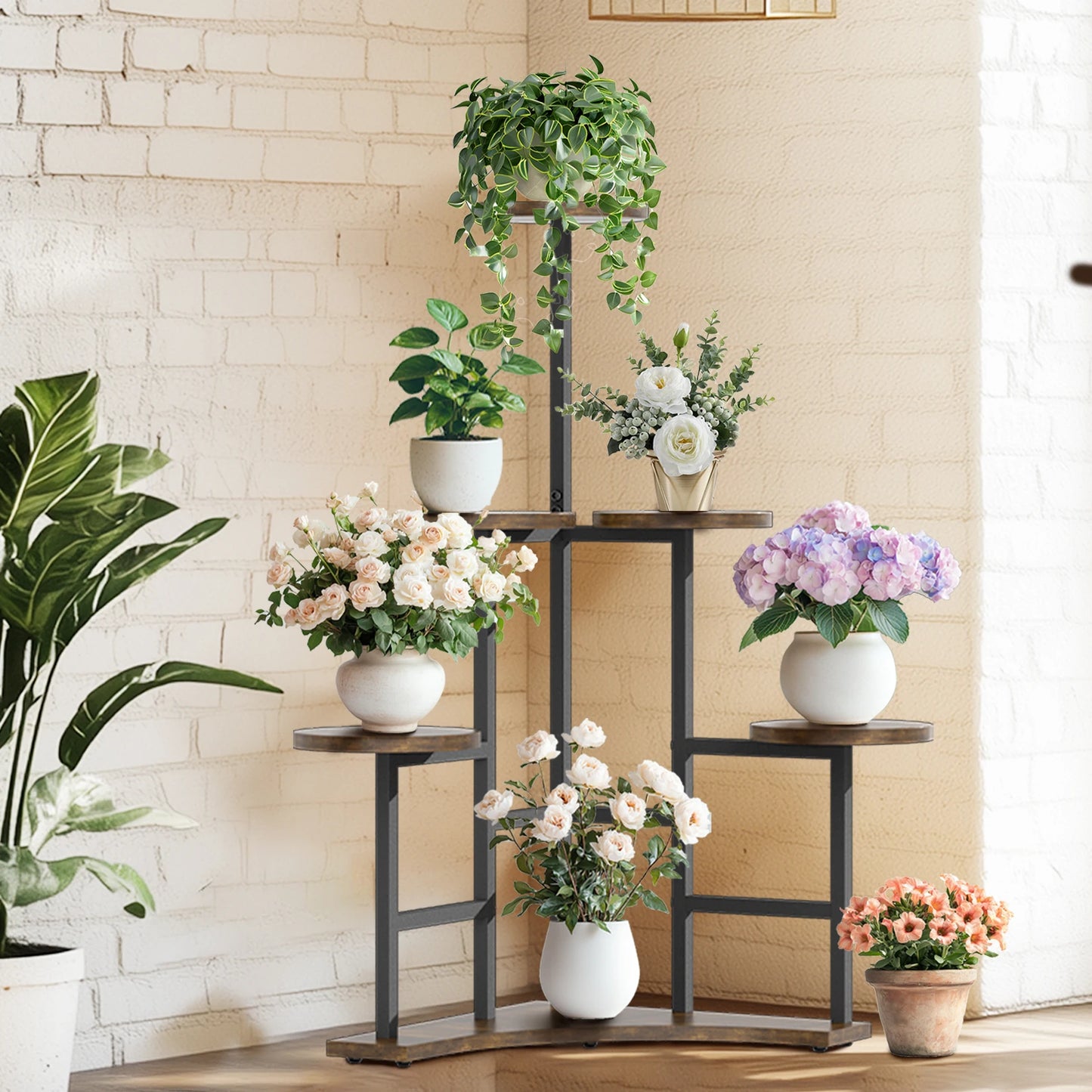 WisforFrame 6-Tier Plant Stand Corner Display Rack For Pots