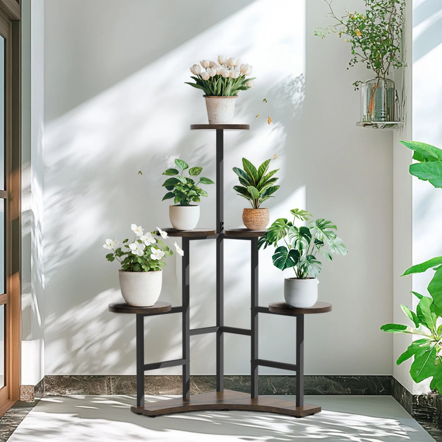 WisforFrame 6-Tier Plant Stand Corner Display Rack For Pots