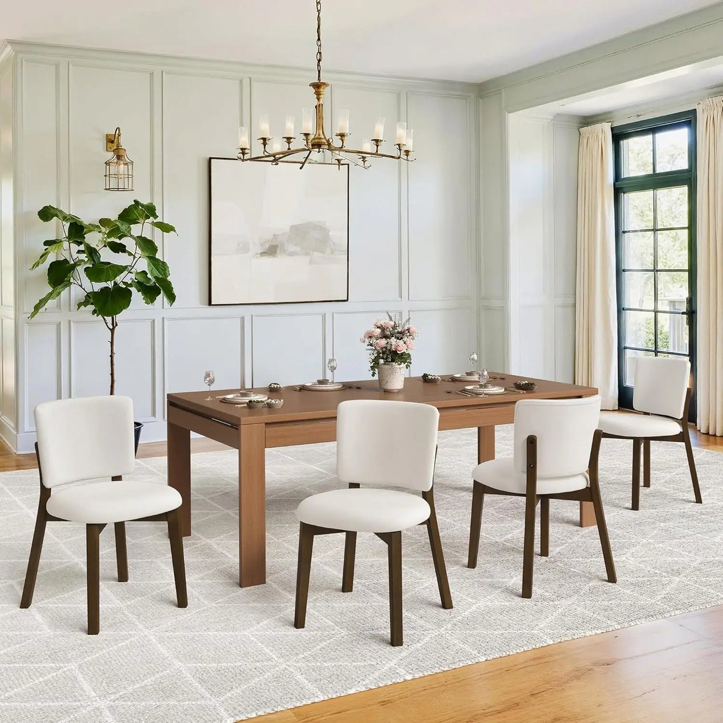 Wooden Dining Chairs Set Of 4 For Modern Farmhouse Style