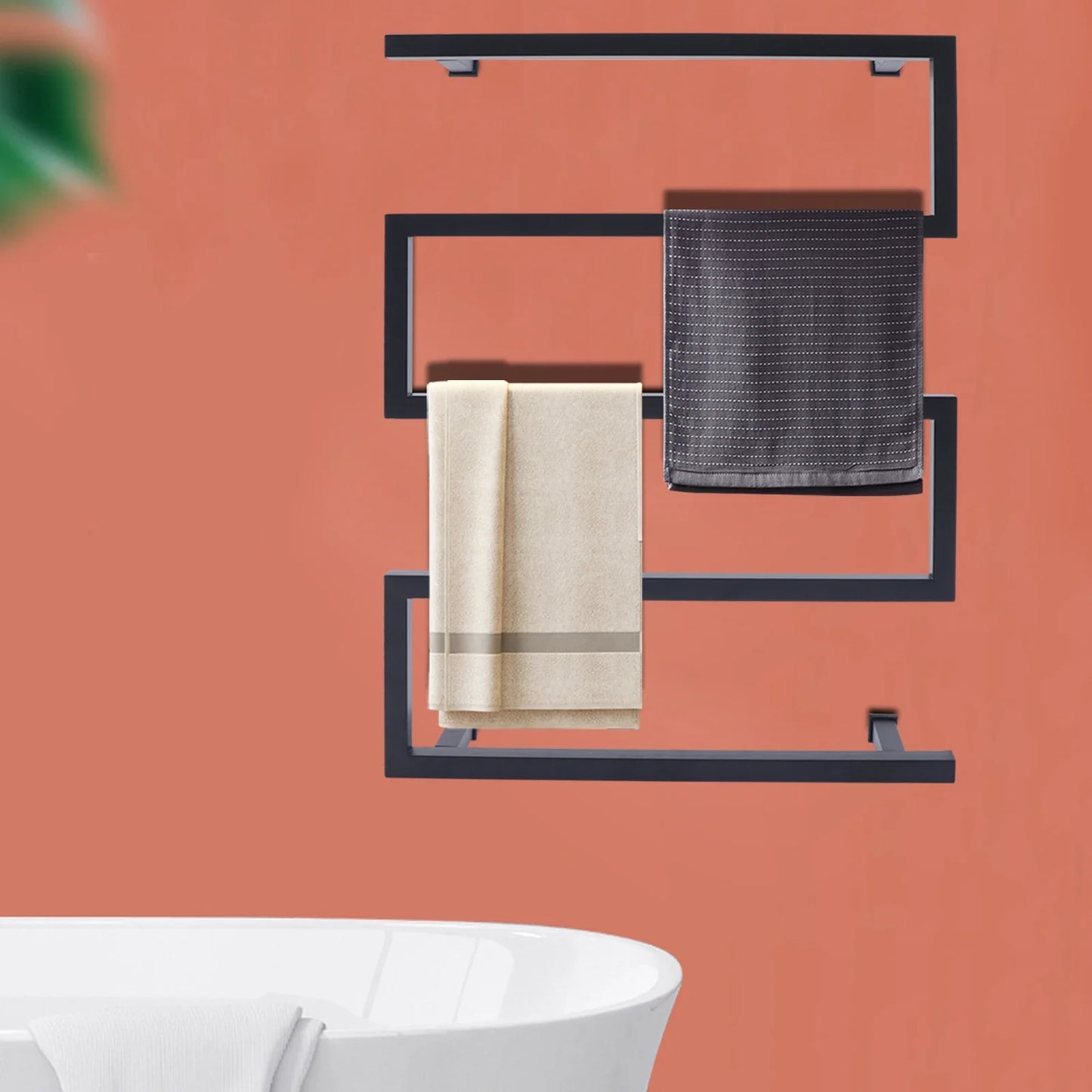 Towel Warmer 90W Electric Heated Towel Rack Stainless Steel