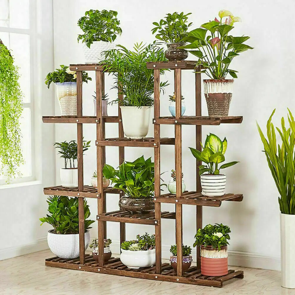WisforFrame Wooden Plant Shelf Multi Tier Flower Pot Stand