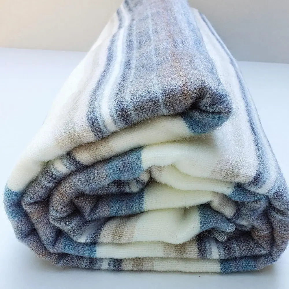 Alpaca Wool Throw Blanket Hypoallergenic Lightweight Breathable Non Itchy