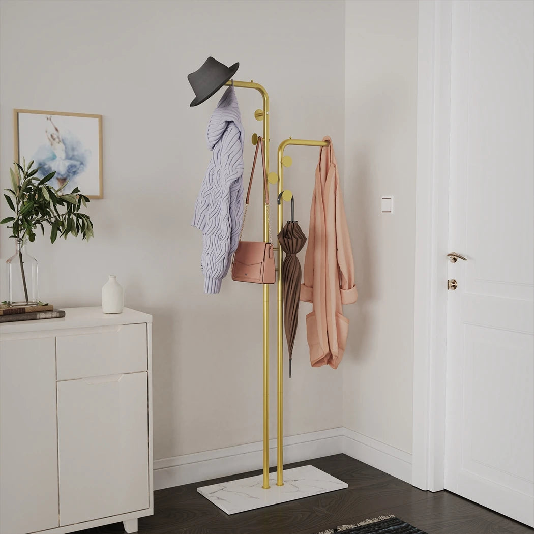 Wisfor Heavy Duty Metal Coat Rack Stand With 5 Hooks