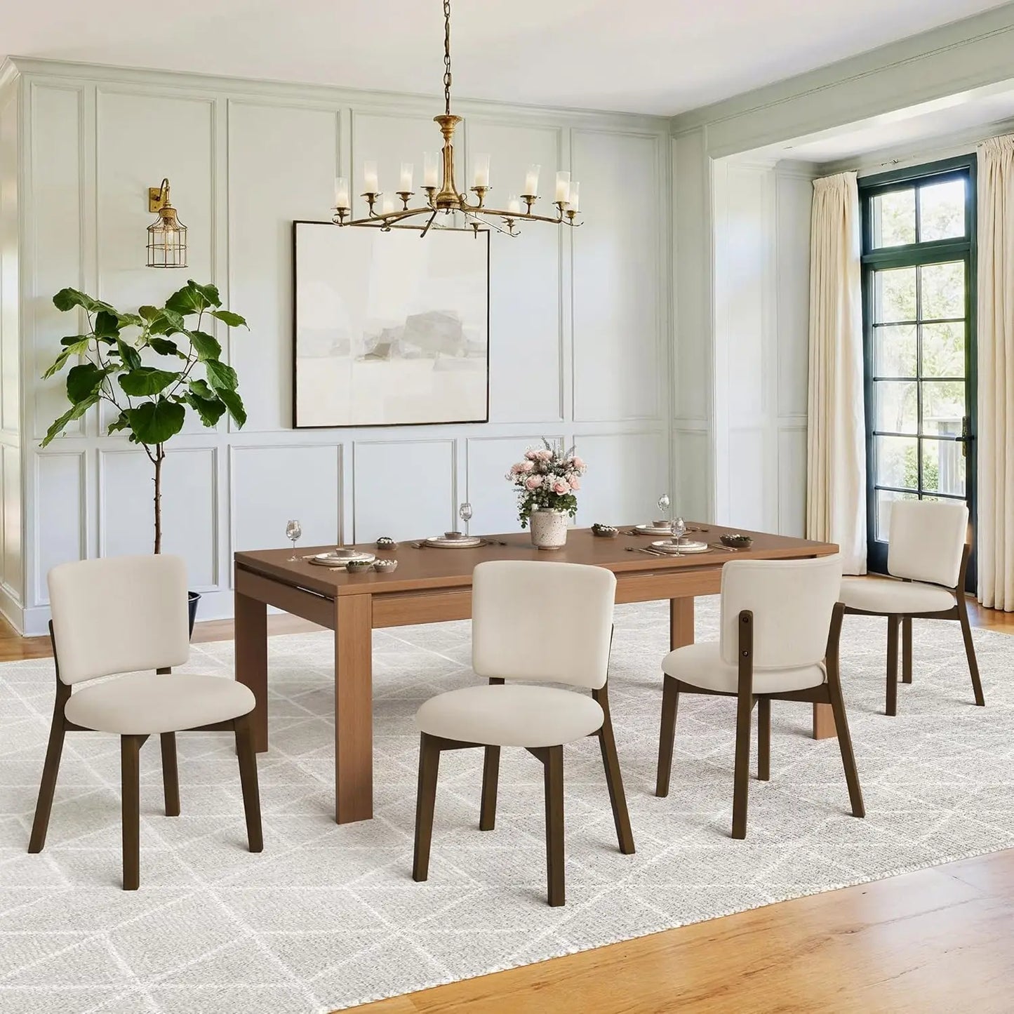Wooden Dining Chairs Set Of 4 For Modern Farmhouse Style