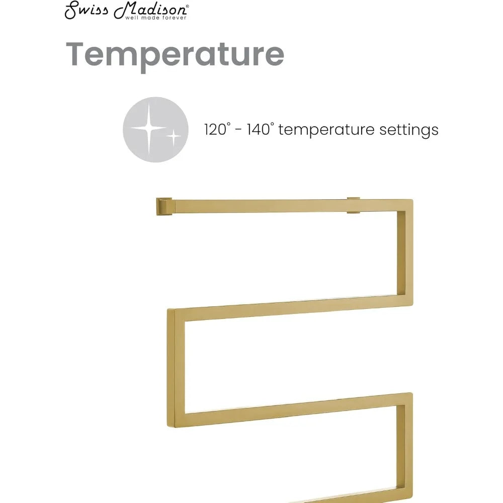 RBXC Voltaire 5-Bar Electric Towel Warmer Brushed Finish