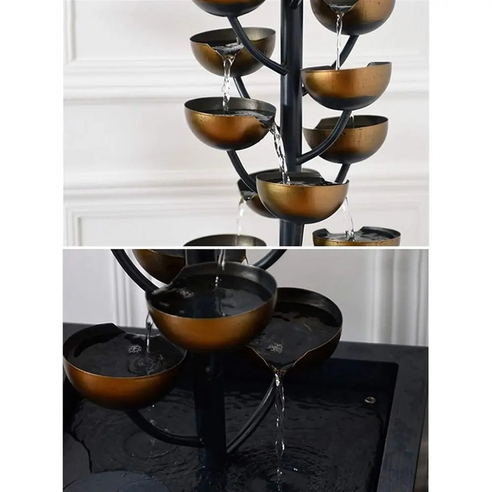 Wrought Iron Indoor Fountain Cascading Waterfall For Living Rooms