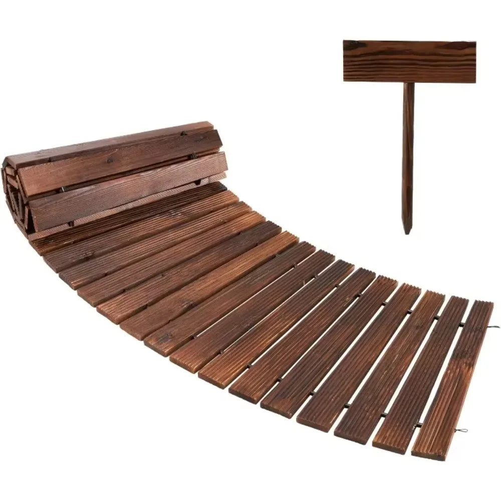 Outdoor Wooden Walkway Roll Out Flooring For Patio Garden Decor