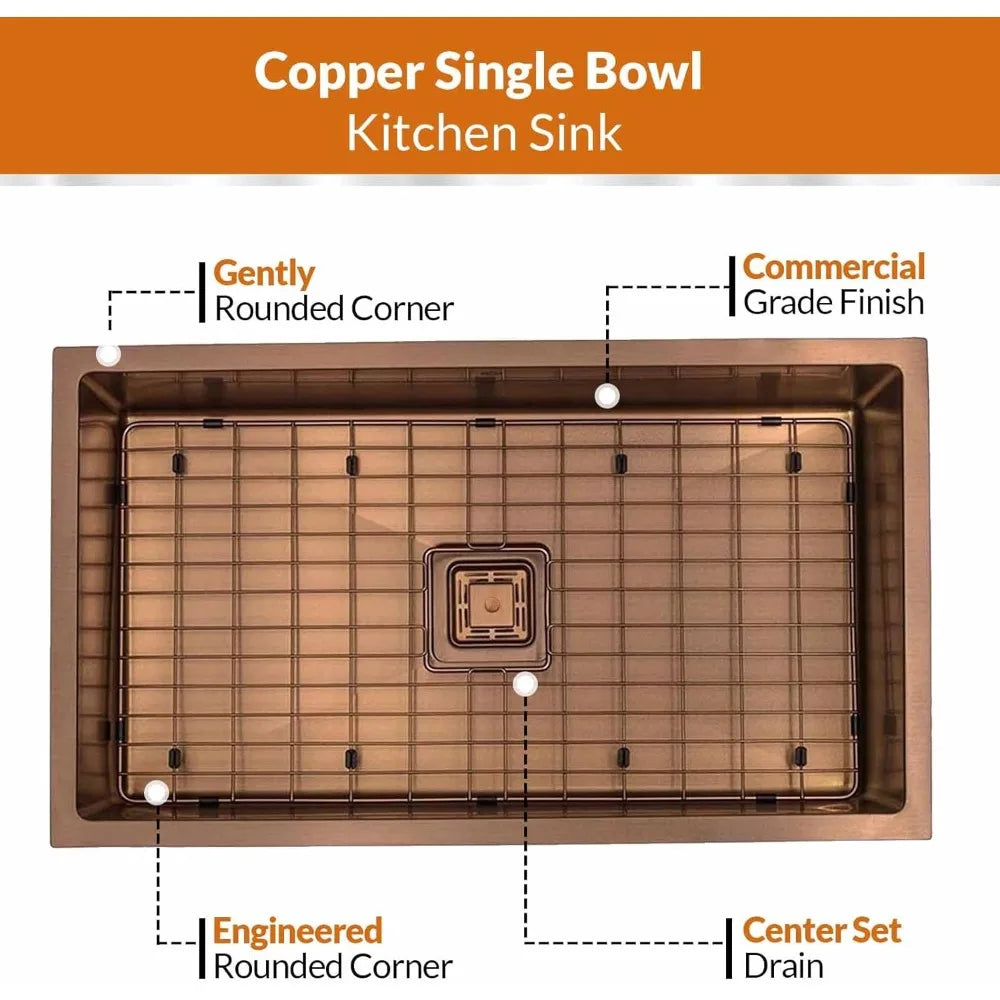 Undermount Single Bowl Kitchen Sink Stainless Steel Design Accessory