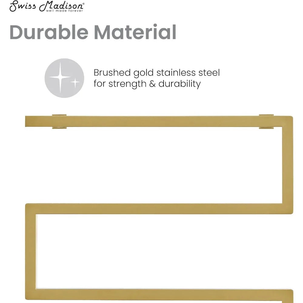 RBXC Voltaire 5-Bar Electric Towel Warmer Brushed Finish