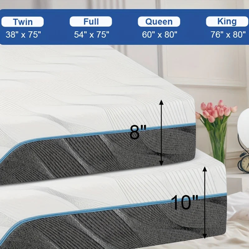 Hcore Gel Memory Foam Mattress For Back Pain Relief