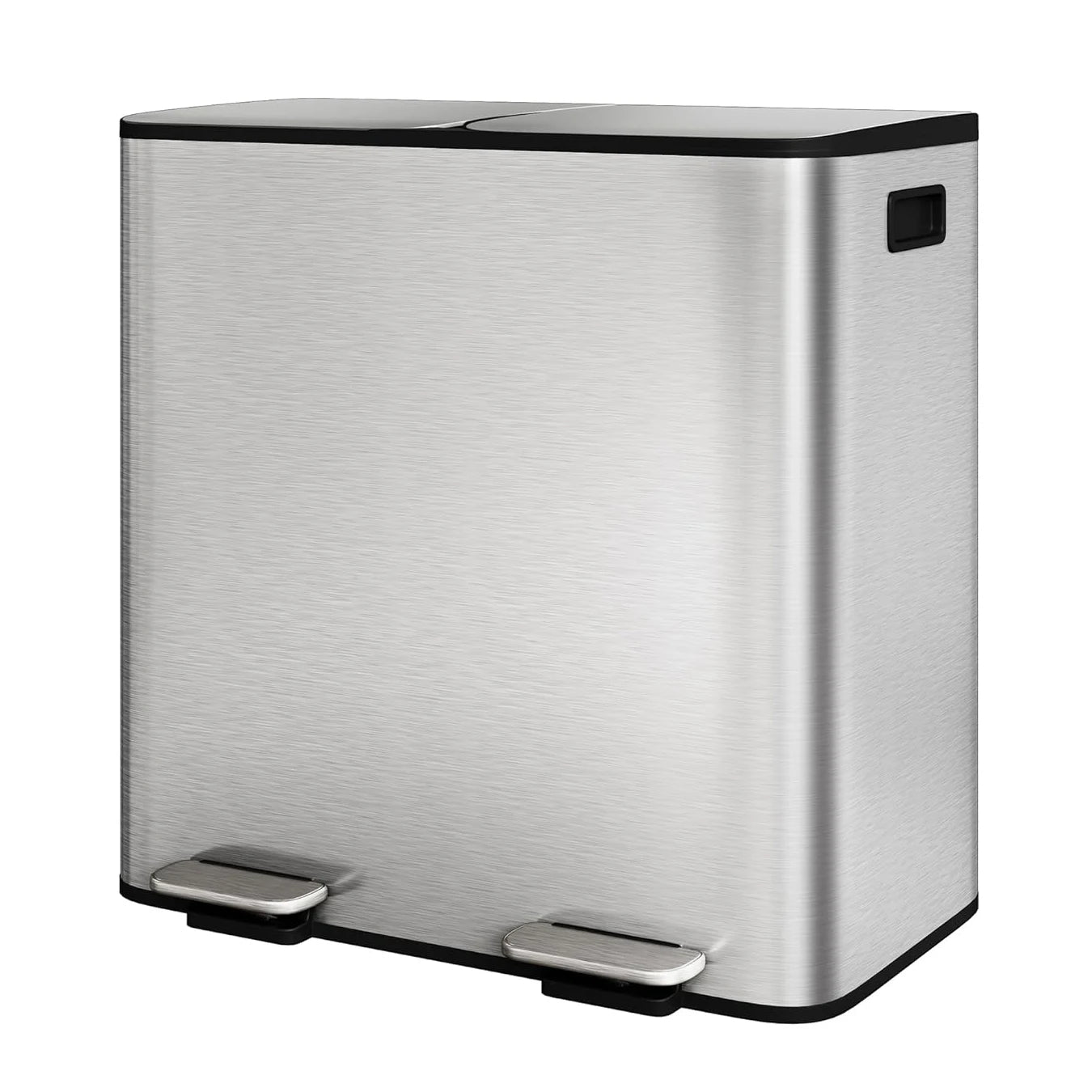 TWISTER Stainless Steel Dual Trash Can With Lid And Pedal