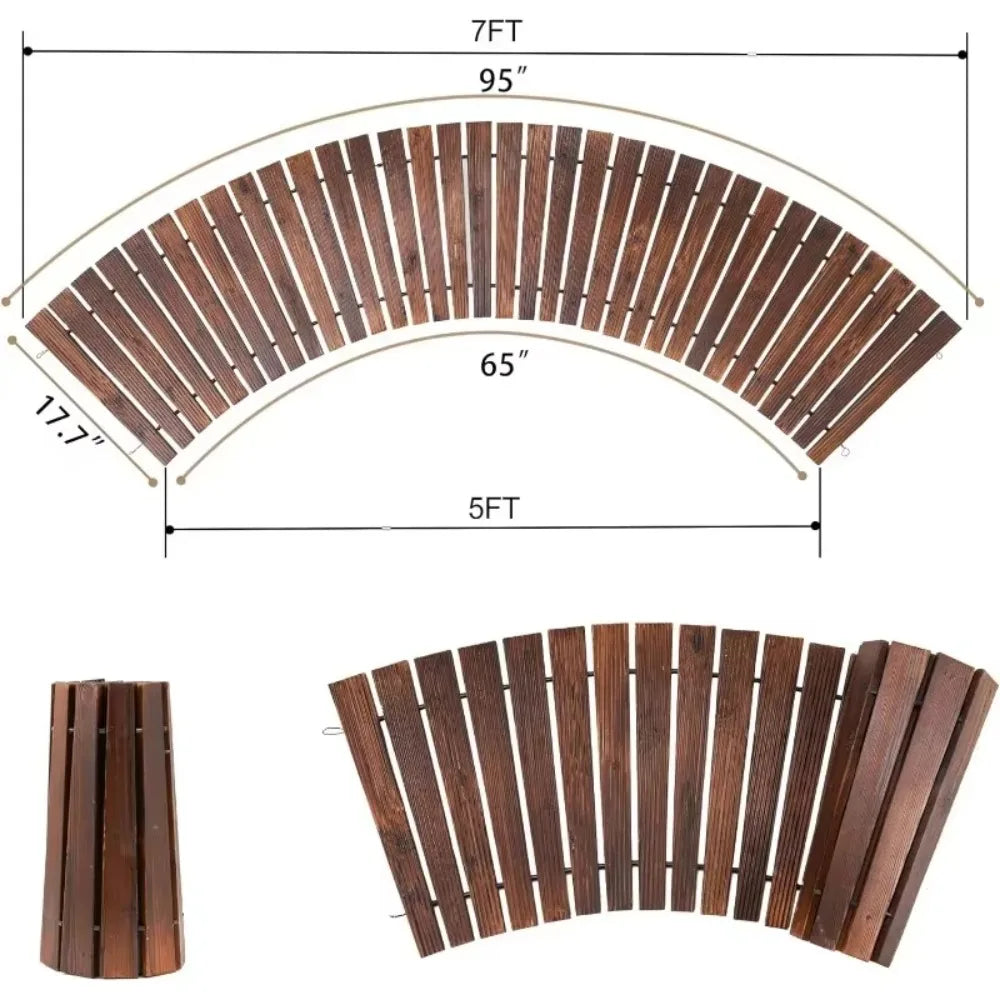 Outdoor Wooden Walkway Roll Out Flooring For Patio Garden Decor