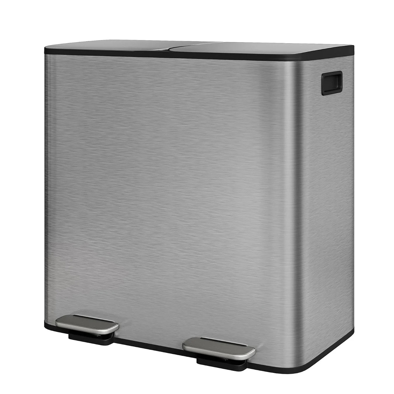 TWISTER Stainless Steel Dual Trash Can With Lid And Pedal