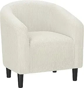 Boucle Barrel Chair With Sherpa Upholstery For Living Room