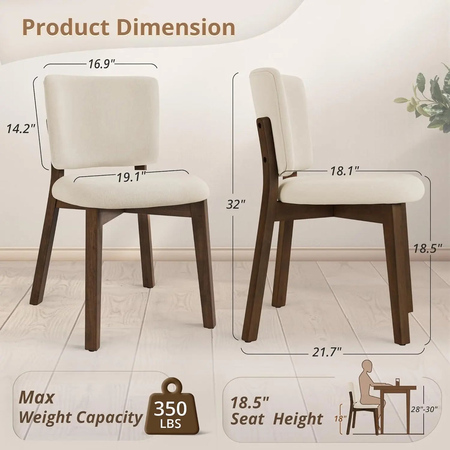 Wooden Dining Chairs Set Of 4 For Modern Farmhouse Style