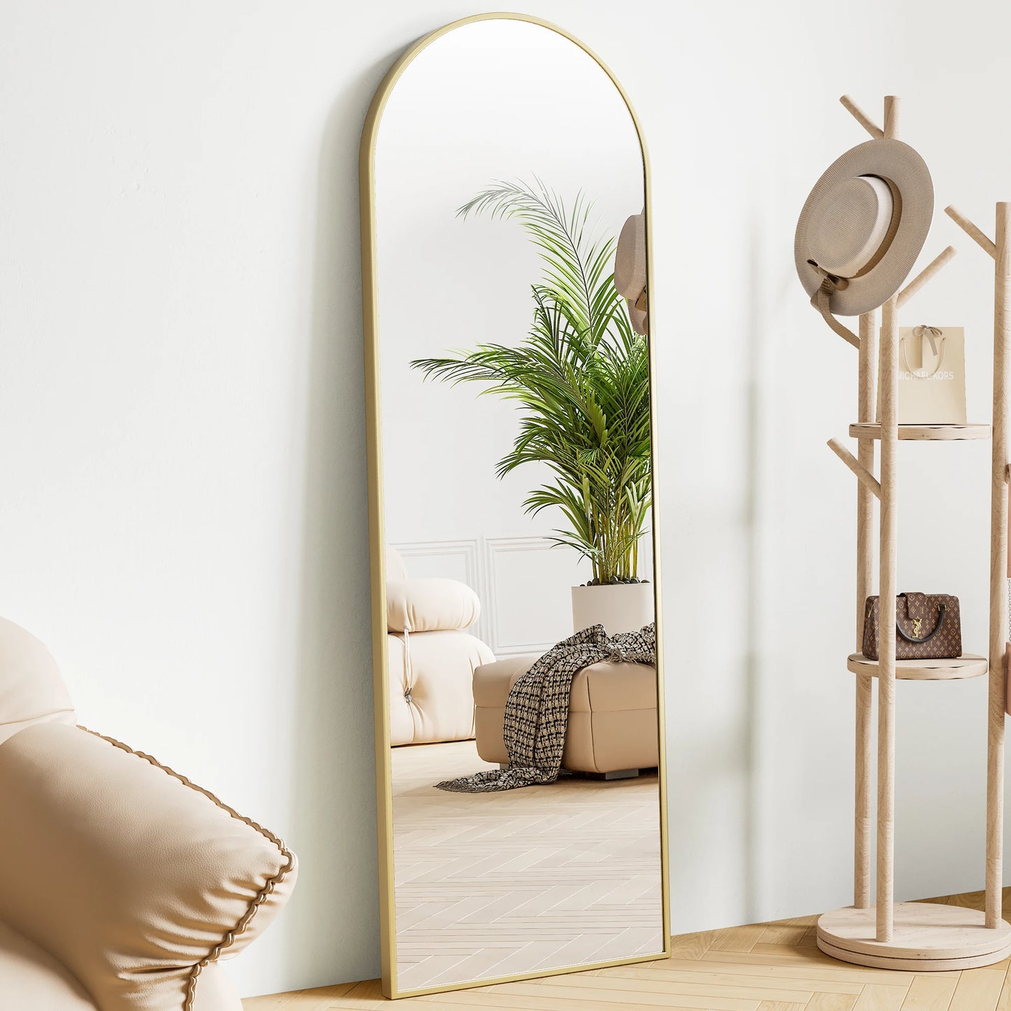 JHK Full Length Wall Mirror With Aluminum Alloy Frame