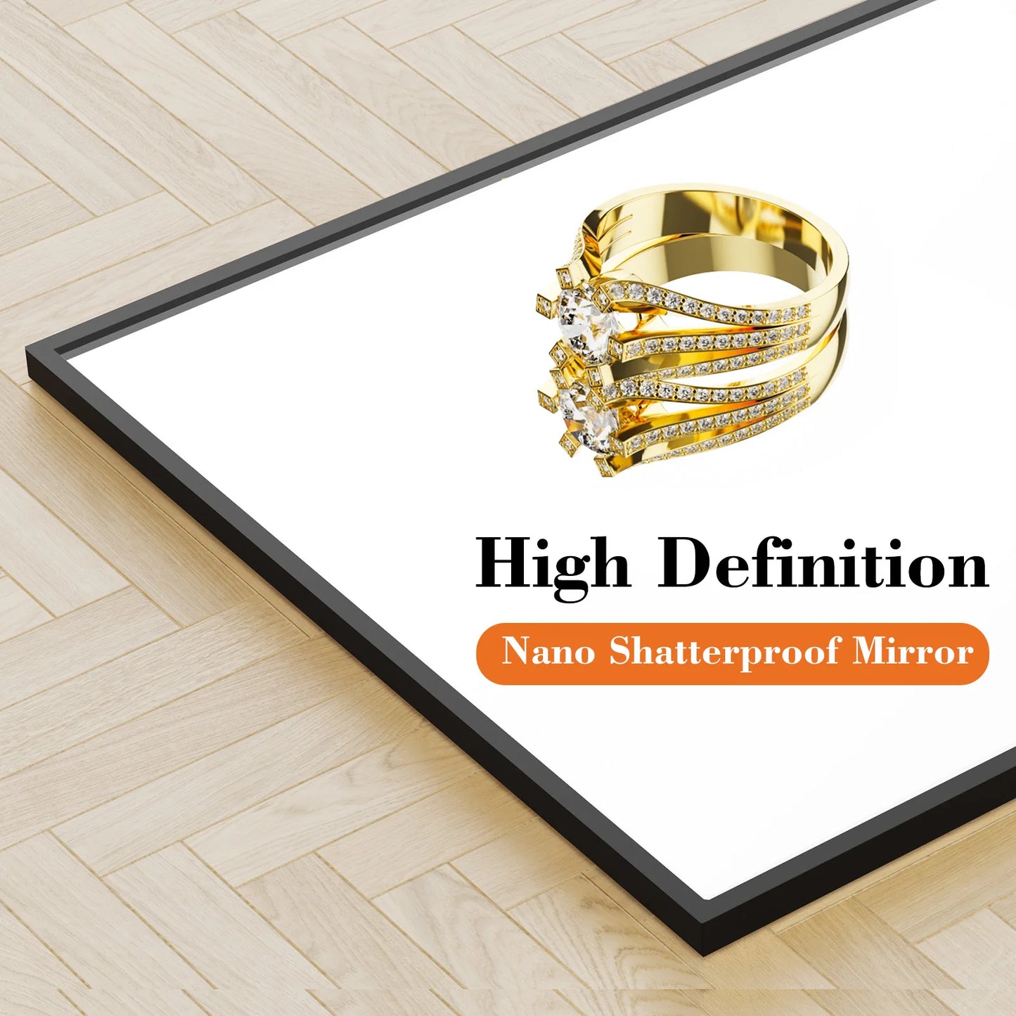JHK Full Length Wall Mirror With Aluminum Alloy Frame