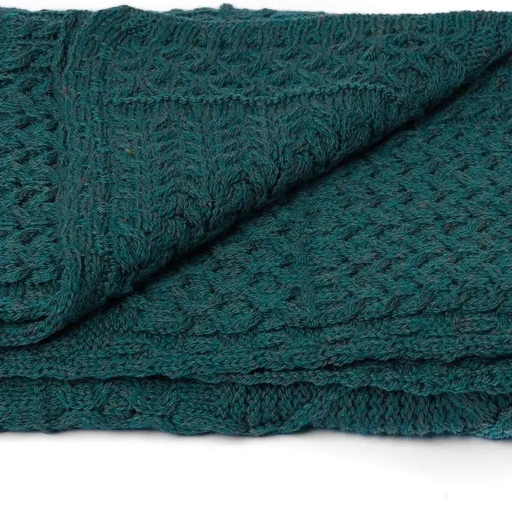 Irish Merino Wool Patchwork Throw Blanket