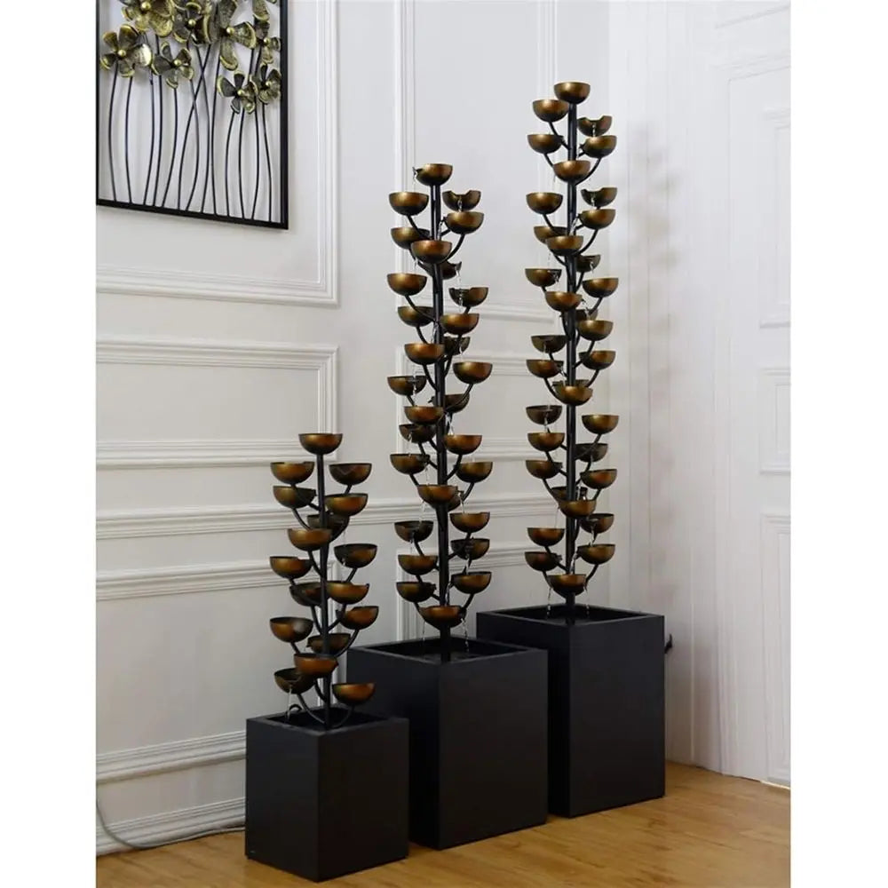 Wrought Iron Indoor Fountain Cascading Waterfall For Living Rooms