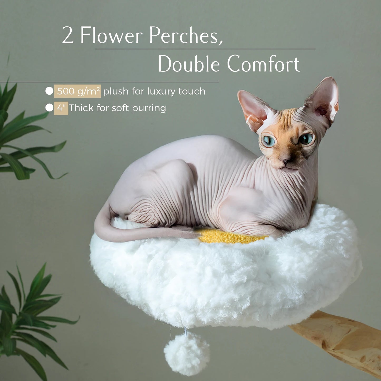 PAWZ Road Cat Tree Tower With Sisal Post And Wicker Bed Indoor