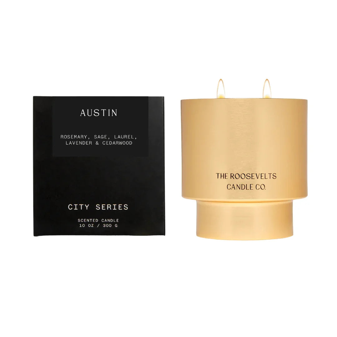 Austin Candle With Rosemary Sage Lavender And Cedarwood
