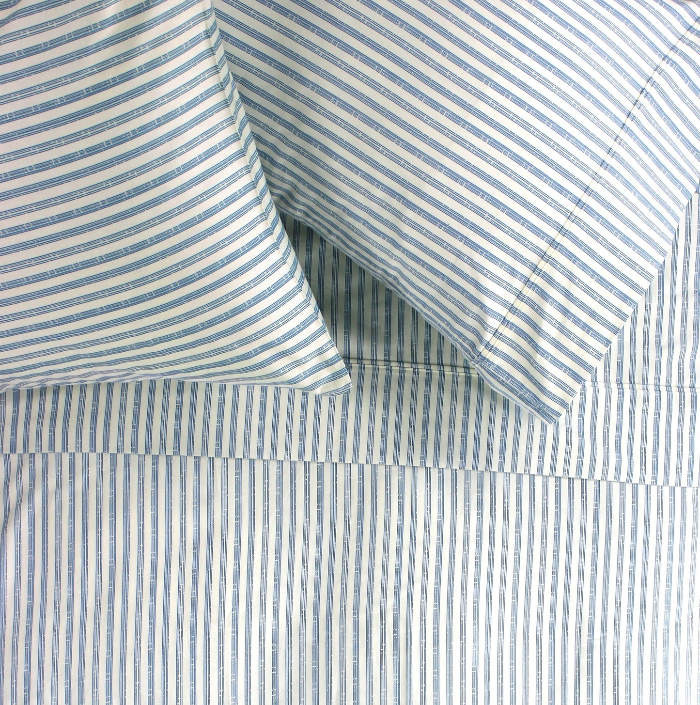 Bamboo Stripe Sheet Set In Cotton Sateen, Soft And Durable