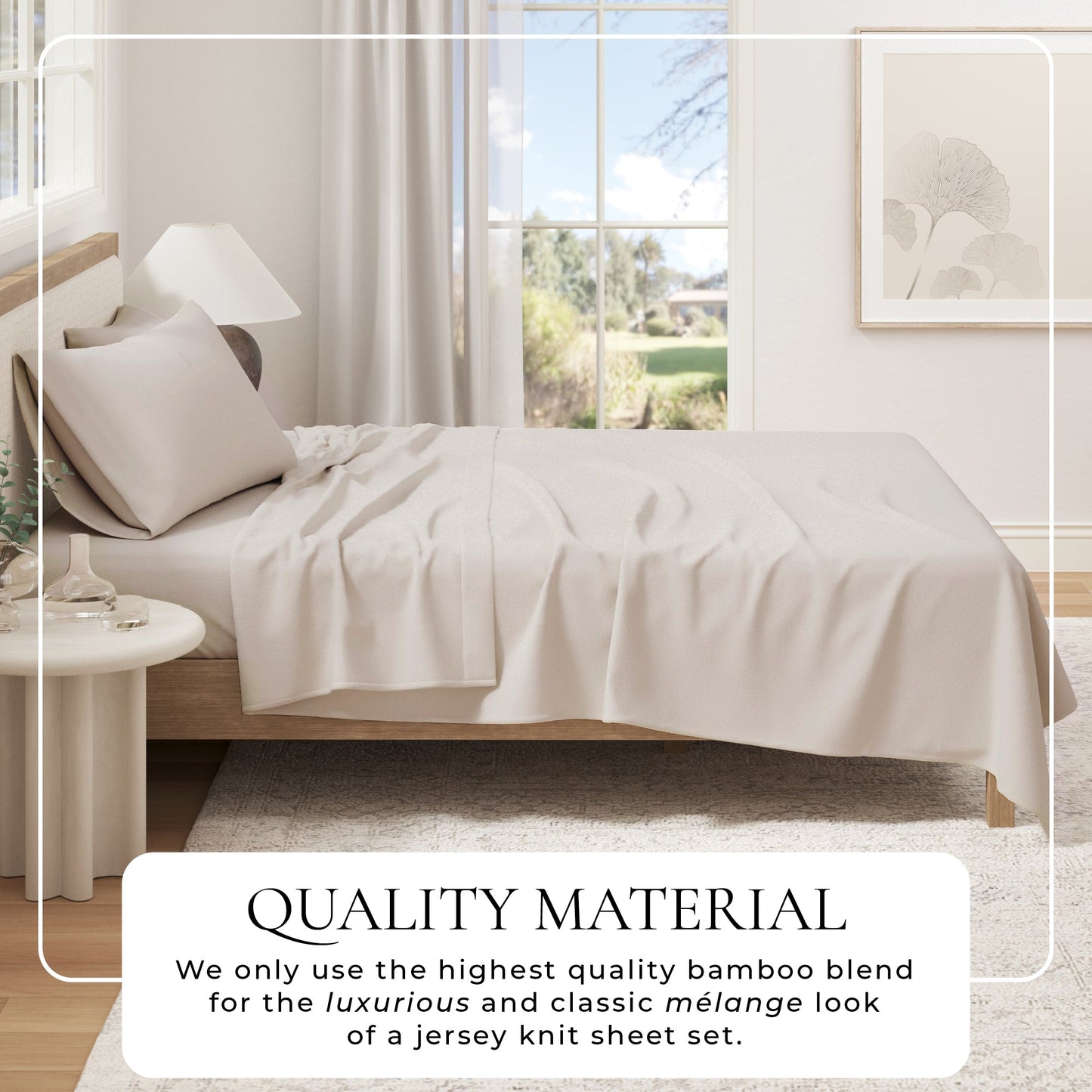 Bamboo Viscose And Cotton Jersey Knit Sheets For Breathable Comfort