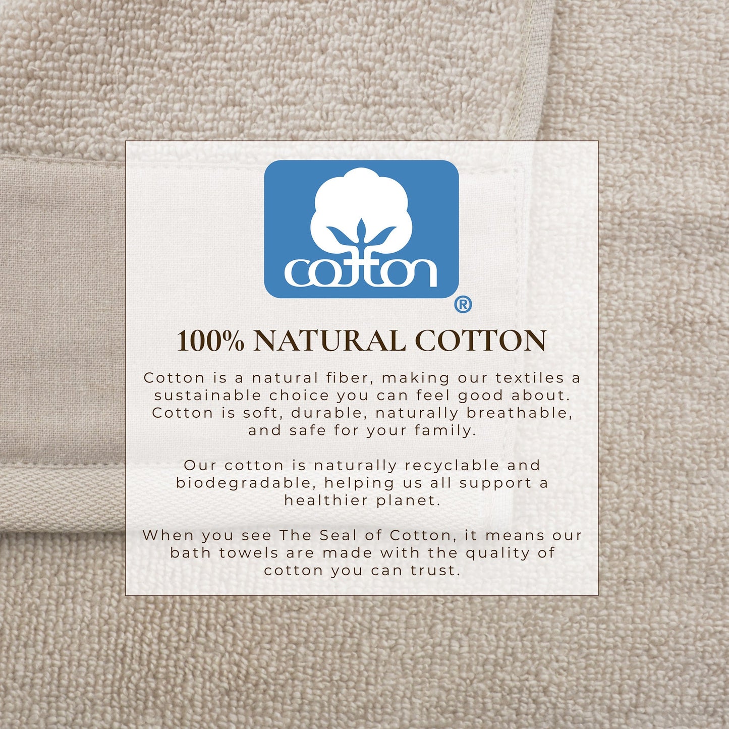 Cotton Linen Border Towel Set, Six Piece Priya Collection