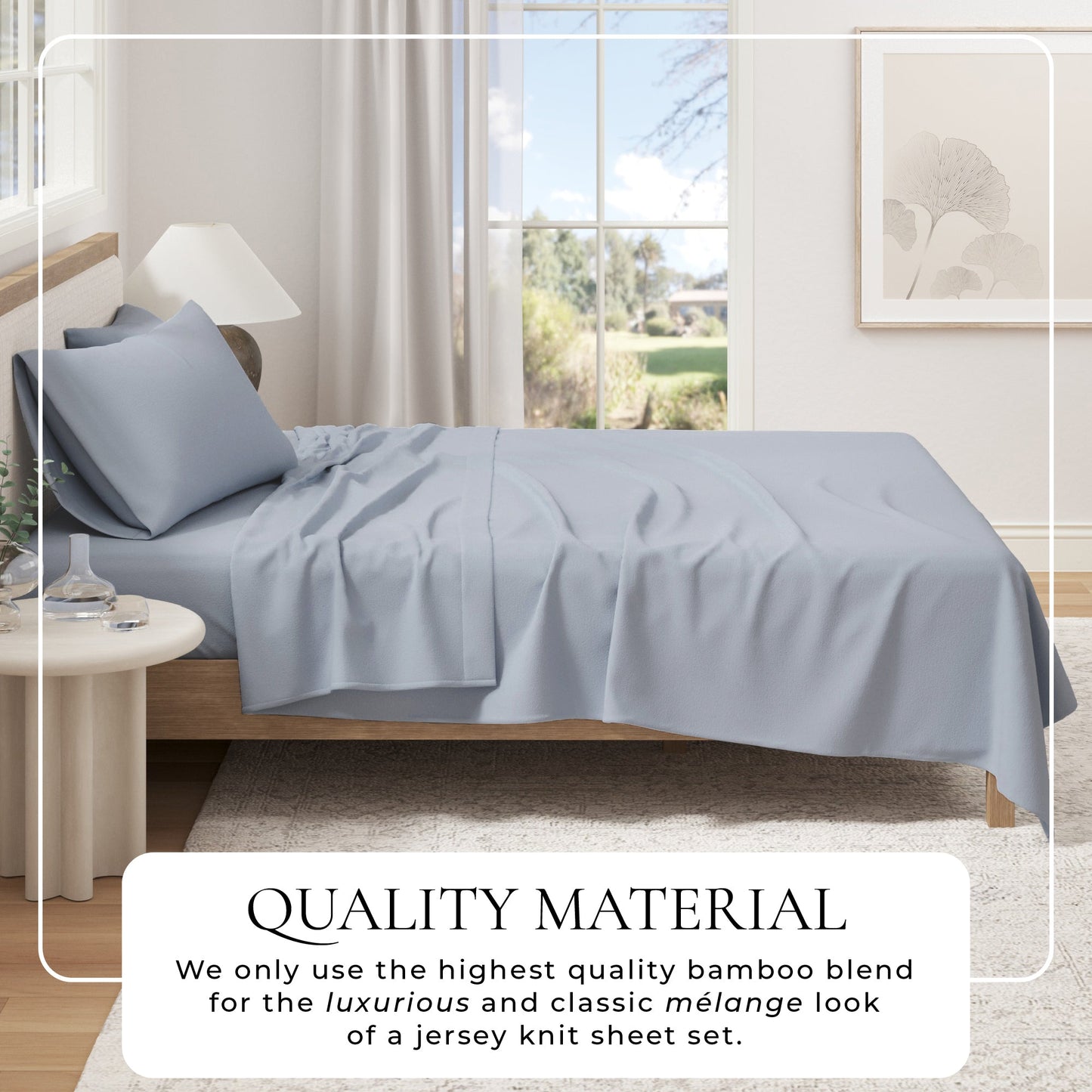 Bamboo Viscose And Cotton Jersey Knit Sheets For Breathable Comfort