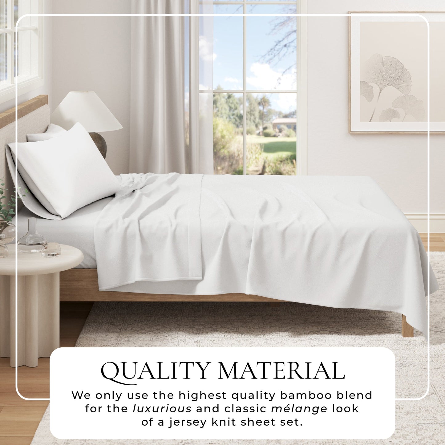 Bamboo Viscose And Cotton Jersey Knit Sheets For Breathable Comfort