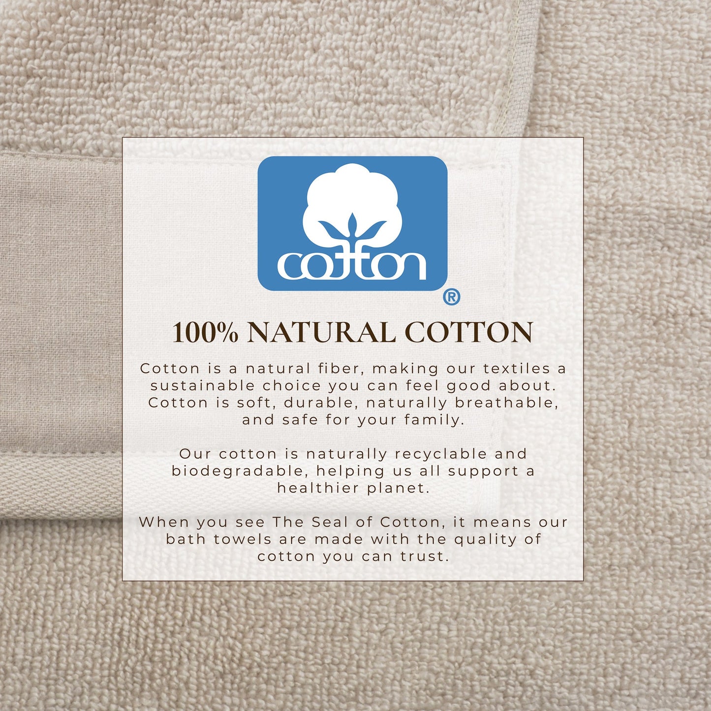 Cotton Linen Border Towel Set, Six Piece Priya Collection