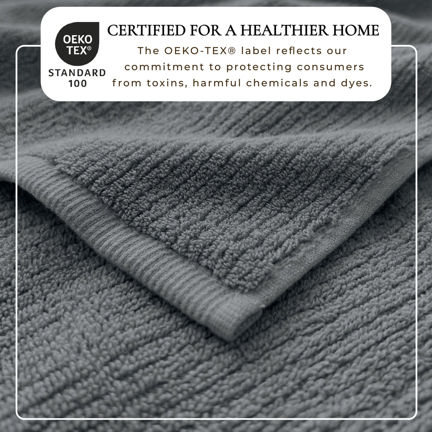 Georgiana Collection Turkish Cotton Ribbed Bath Towel Set