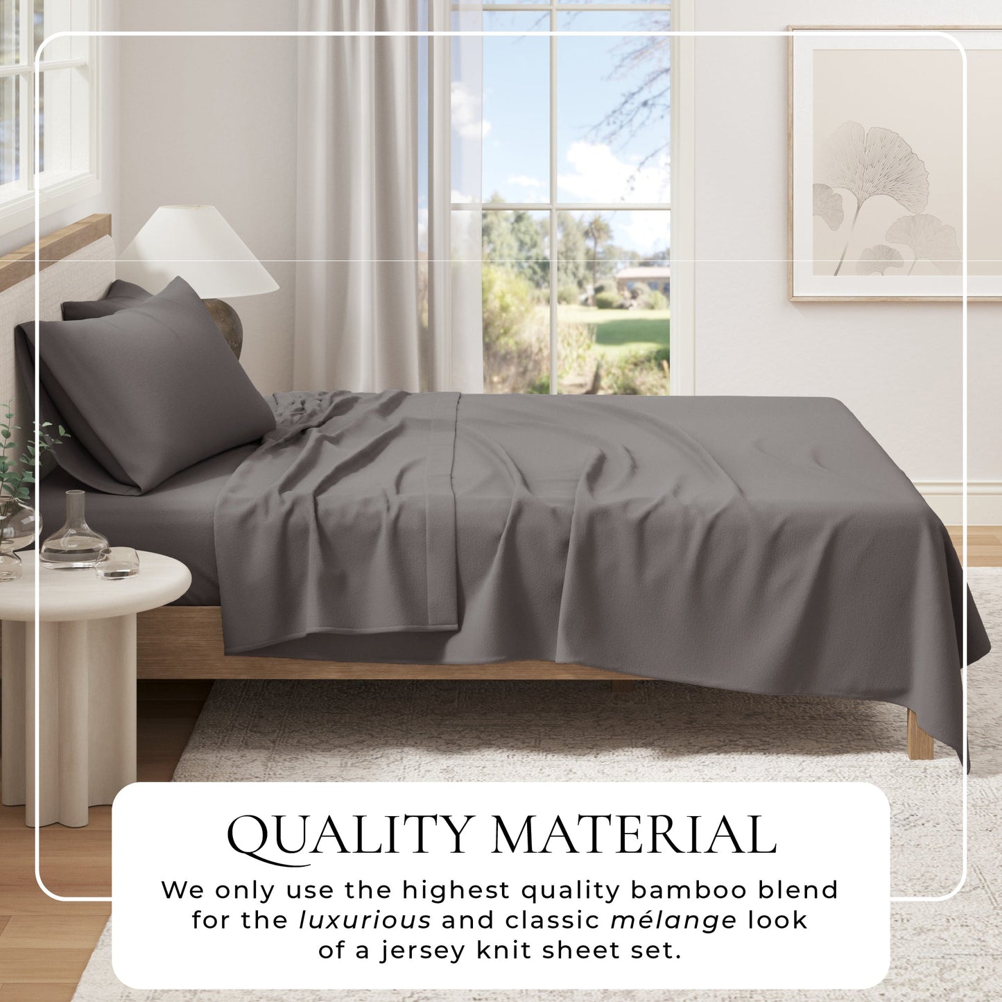 Bamboo Viscose And Cotton Jersey Knit Sheets For Breathable Comfort