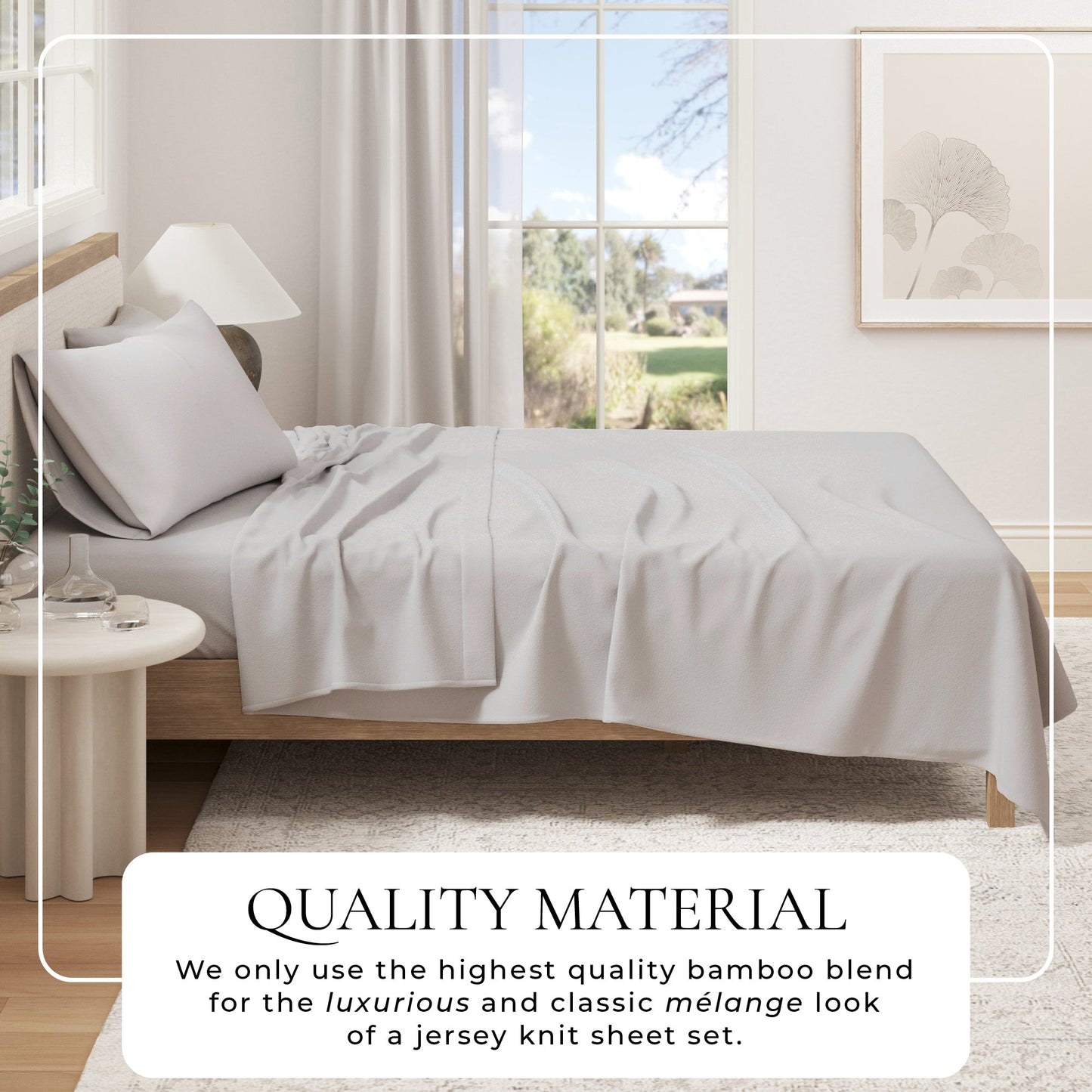 Bamboo Viscose And Cotton Jersey Knit Sheets For Breathable Comfort