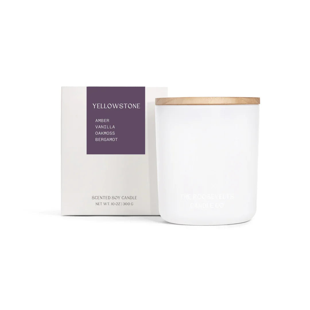 Yellowstone Candle Amber Vanilla Oakmoss Bergamot Fragrance