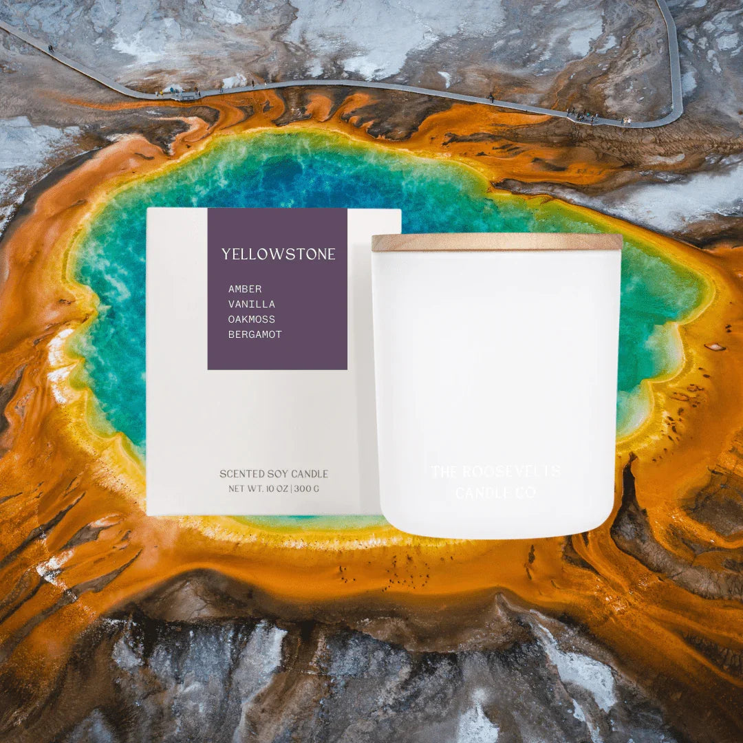 Yellowstone Candle Amber Vanilla Oakmoss Bergamot Fragrance