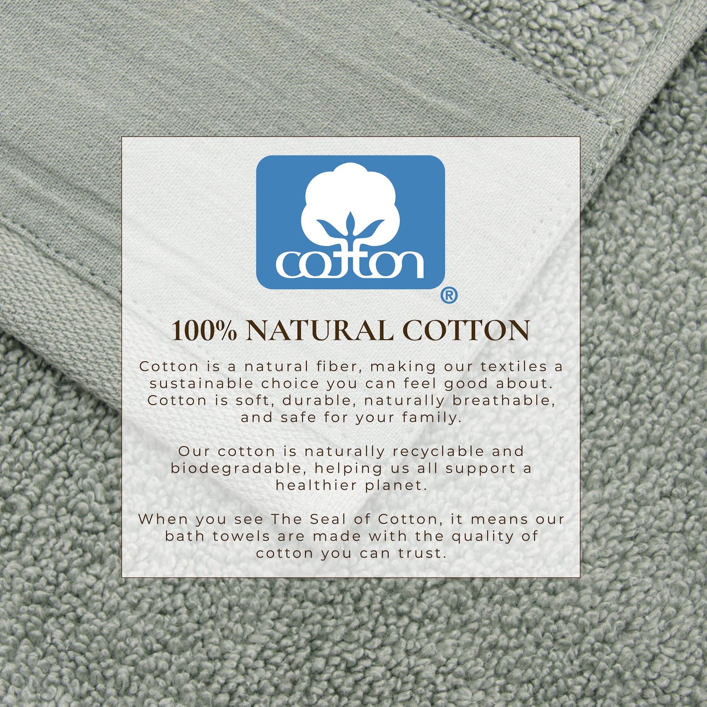 Cotton Linen Border Towel Set, Six Piece Priya Collection